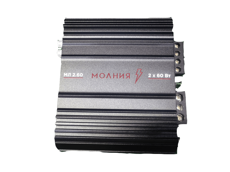 Автомобильный 2-канальный усилитель (сабвуферный моноблок) УРАЛ МОЛНИЯ МЛ 2.60