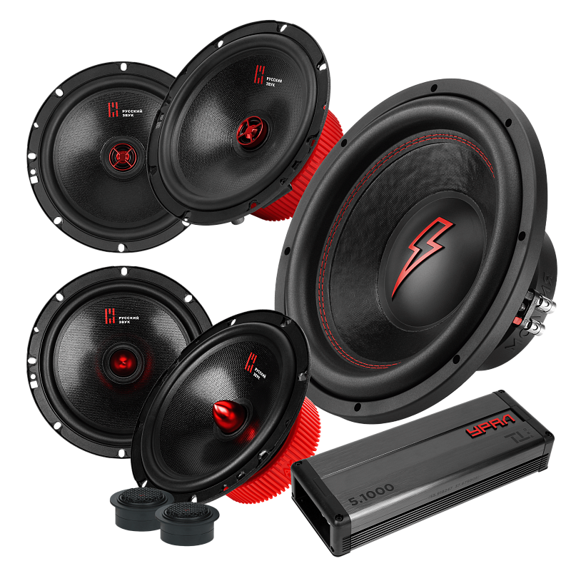 Готовый комплект автозвука "Народный Hi-End 5.1 АК 12"