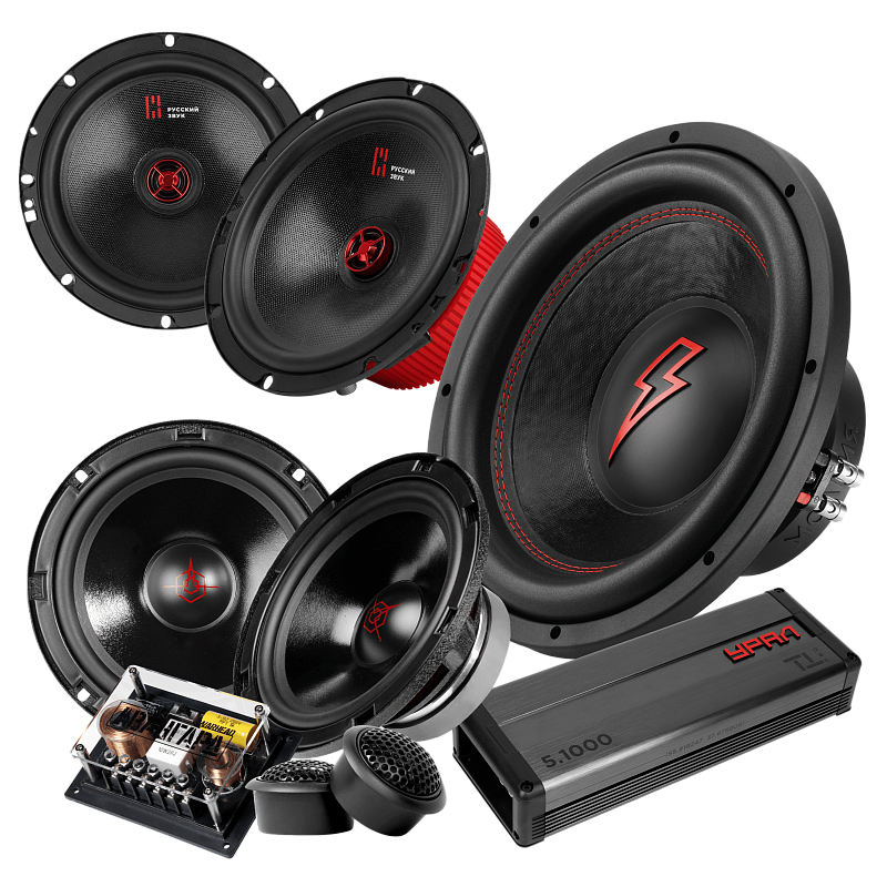 Готовый комплект автозвука "Народный Hi-End 5.1 Авангард 12"